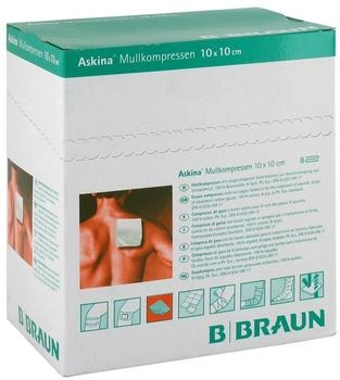 B. Braun Askina Mullkompressen 10 x 10 cm 8-fach steril 25 Stück