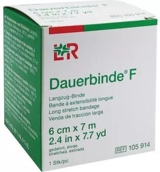 LR Dauerbinde F 6 cm x 7 m 1 Stück einzeln