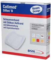 Cutimed Siltec B Schaumverb.17,5x17,5 cm 6 St