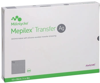 ACA Müller Mepilex Transfer Ag Schaumverband 15x20 cm steril 10 Stück