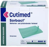 Cutimed Sorbact Kompressen 4x6 Cm 42 St