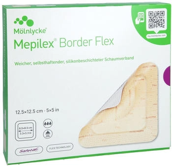 Docpharm MEPILEX Border Flex Schaumverb.haft.12,5x12,5 cm 10 Stück