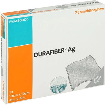 Smith & Nephew Durafiber Ag 10x10 cm Verband 10 St