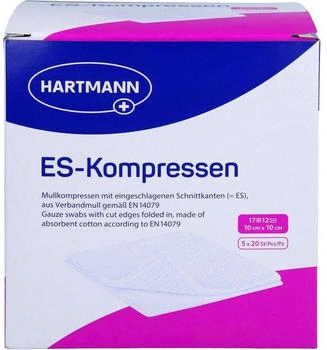 Docpharm Es-Kompressen steril 10x10 cm 12fach Gropackung 5X20 St