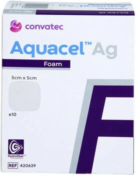 Docpharm Aquacel Ag Foam nicht adhäsiv 5x5 cm Verband 10 St
