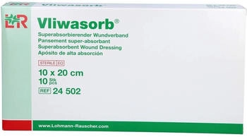 Eurim-Pharm Vliwasorb superabsorb.Saugkomp.steril 10x20 cm 10 St