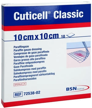 Crosp Medical CUTICELL Classic Wundgaze 10x10 cm 10 Stück