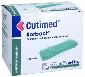 Docpharm Cutimed Sorb Tamp 2x50cm 12 Stück