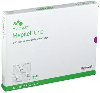 M&ouml;lnlycke Mepitel One 13x15 cm Silikon Netzverband 5 St