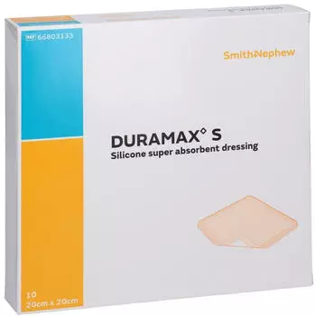 CC Pharma Duramax S 20x20 cm Superabsorber Silikonverband 10 Stück