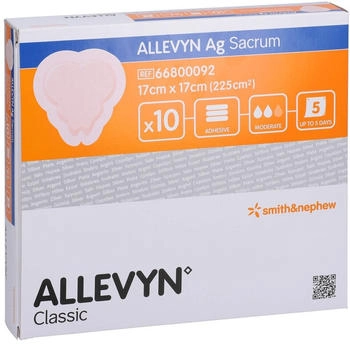 ACA Müller Allevyn Ag Sacrum 17x17 cm Wundverband 10 Stück