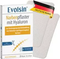 Evolsin Narbenpflaster mit Hyaluron & Patchtronik 2 St