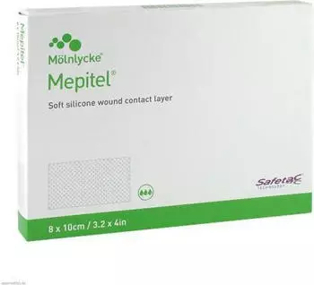 Mölnlycke Mepitel Silikon Netzverband steril 8x10 cm 5 Stk.