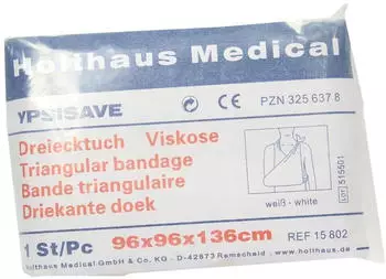Holthaus Dreiecktuch Ypsisave 96x96x136 cm weiß 1 St