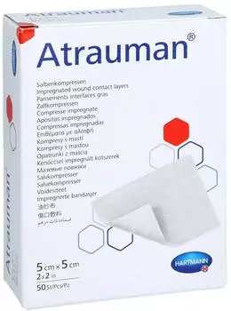Docpharm ATRAUMAN 5x5 cm steril Kompressen 50 Stück