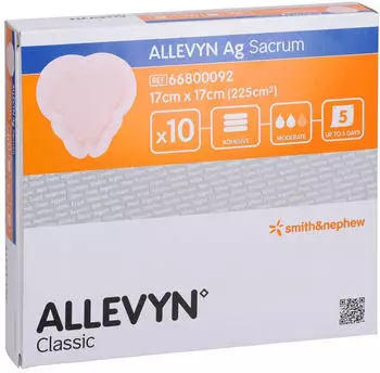 Docpharm Allevyn Ag Sacrum 17x17cm 10 Stück