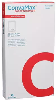 Docpharm CONVAMAX Superabsorber nicht adhäsiv 20x40 cm 10 Stück