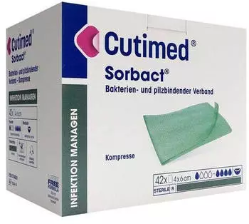 +Prisoma Cutimed Sorbact Kompressen 4x6 cm 42 St