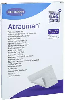 Docpharm ATRAUMAN 7,5x10 cm steril Kompressen 10 Stück