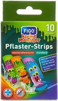 S+H Pharmavertrieb SH Pharmavertrieb GmbH Figo Kinderpflaster kleine Monster 10 St