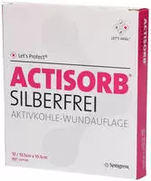 Actisorb Silberfrei 10,5x10,5 cm Aktivko 10 St