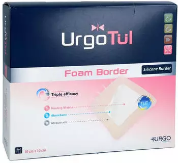 B2B Medical Urgotül Foam Border 10x10 cm Verband 10 St