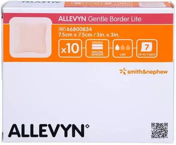 Acti Medi Allevyn Gentle Border Lite 7,5x7,5 cm Schaumverb. 10 St