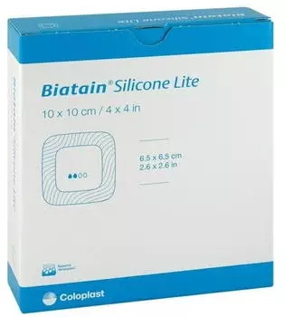 CC Pharma Biatain Silicone Lite Schaumverband 10x10 cm 10 St