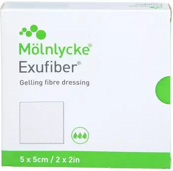 Docpharm EXUFIBER 5x5 cm Gel-Faserverband 10 St&uuml;ck