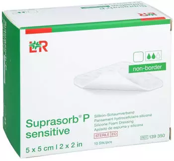 LR Suprasorb P sensitive non border 5 x 5 cm 10 St&uuml;ck