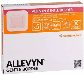 CPC Medical Allevyn Gent Bord 7.5x7.5 5 Stück