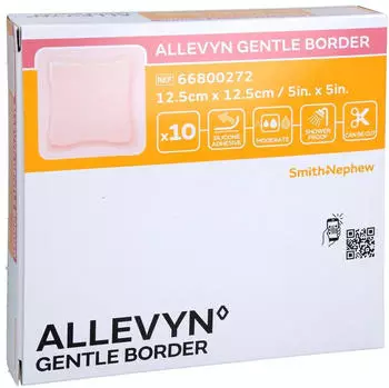 Docpharm Allevyn Gentle Border 12,5x12,5 cm Schaumverb. 10 St