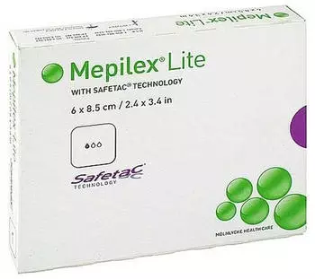 Avitamed MEPILEX Lite Schaumverband 6x8,5 cm steril 5 St&uuml;ck