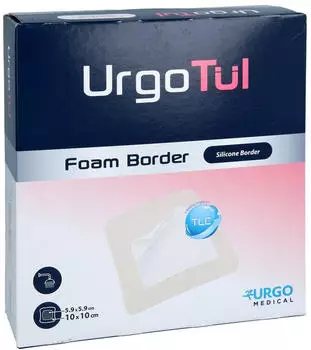 Crosp Medical URGOT&Uuml;L Foam Border 10x10 cm Verband 10 St&uuml;ck