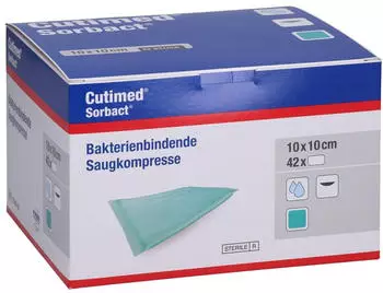 B2B Medical Cutimed Sorbact Saugkompressen 10x10 cm 42 St&uuml;ck
