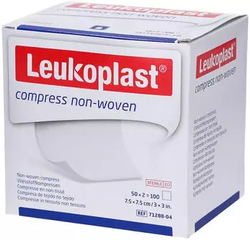 BSN Leukoplast compress non-woven 7,5x7,5 cm 4-lagig 50x2 St&uuml;ck