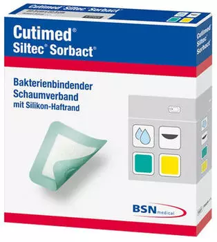 BSN Cutimed Siltec Sorbact B 22,5 x 10 cm 12 St&uuml;ck