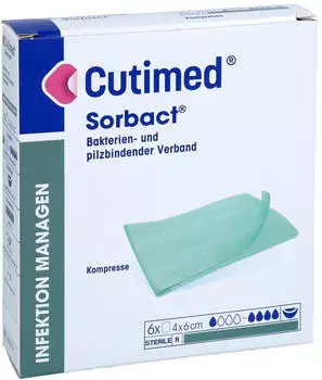 Crosp Medical CUTIMED Sorbact Kompressen 4x6 cm 6 St&uuml;ck