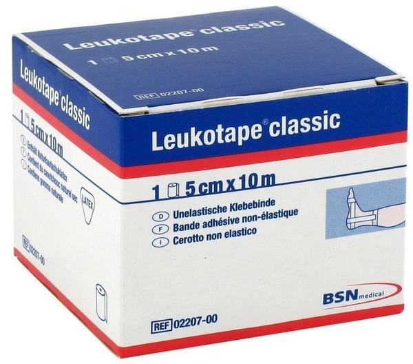 BSN Medical Leukotape Classic Einzelrolle in Faltschachtel 5 cm x 10 m weiß