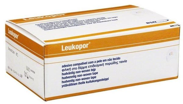 BSN Medical Leukopor Anstaltspackungen auf Kunststoffkern 5 cm x 9,2 m (6 Stk.)