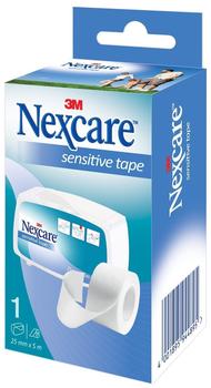 Nexcare Fixierpflaster sensitiv, 1 Stück 25 x 5000 mm dermatologisch getestet, hypoallergen, hautschonend, für - 1 Stück (N1530-1D)