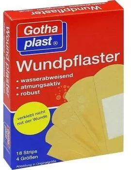 Gothaplast Wundpflaster Wasserfabweisend 4 Größen (18 Stk.)