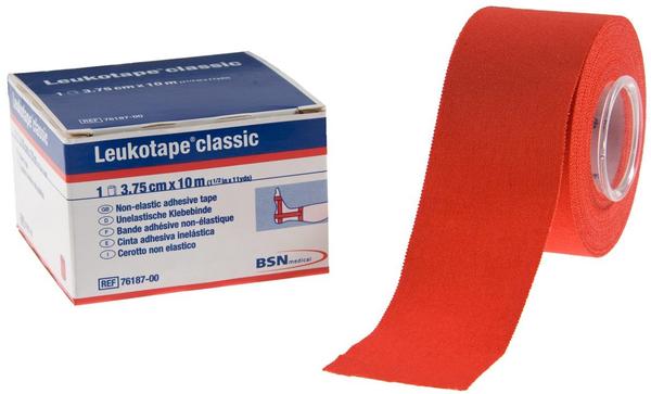 BSN Medical Leukotape Classic Einzelrolle in Faltschachtel 10 m x 3,75 cm rot