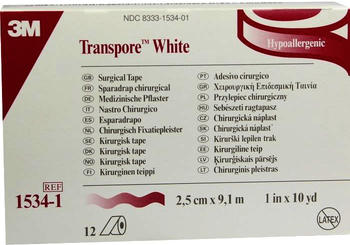 3M Medica Transpore White 2,5 cm x 9,1 m (12 Stk.)