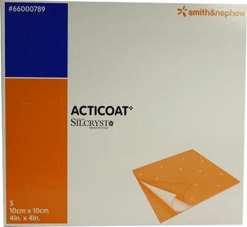 Smith & Nephew Acticoat 10 x 10 cm Antimikrobielle Wundauflage (5 Stk.)