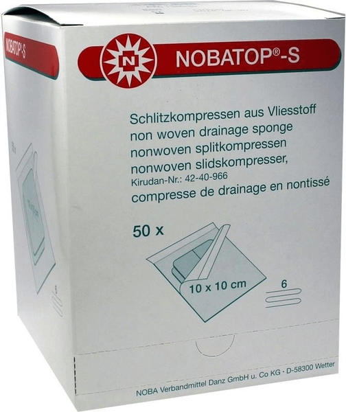 Noba Nobatop S Kompressen 10 x 10 cm Steril (50 x 2 Stk.)