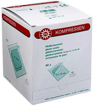 Noba Mullkompressen 10 x 10 cm 12-fach Steril (10 x 2 Stk.)