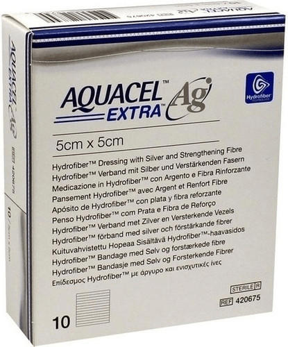ConvaTec Aquacel Ag Extra 5 x 5 cm Verband (10 Stk.)