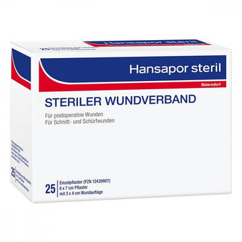 Beiersdorf Hansapor steril Wundverband 6 x 7 cm (25 Stk.)
