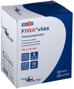 Fink & Walter GmbH Vlieskompressen 10 x 10 cm steril 6fach (50 Stk.)
